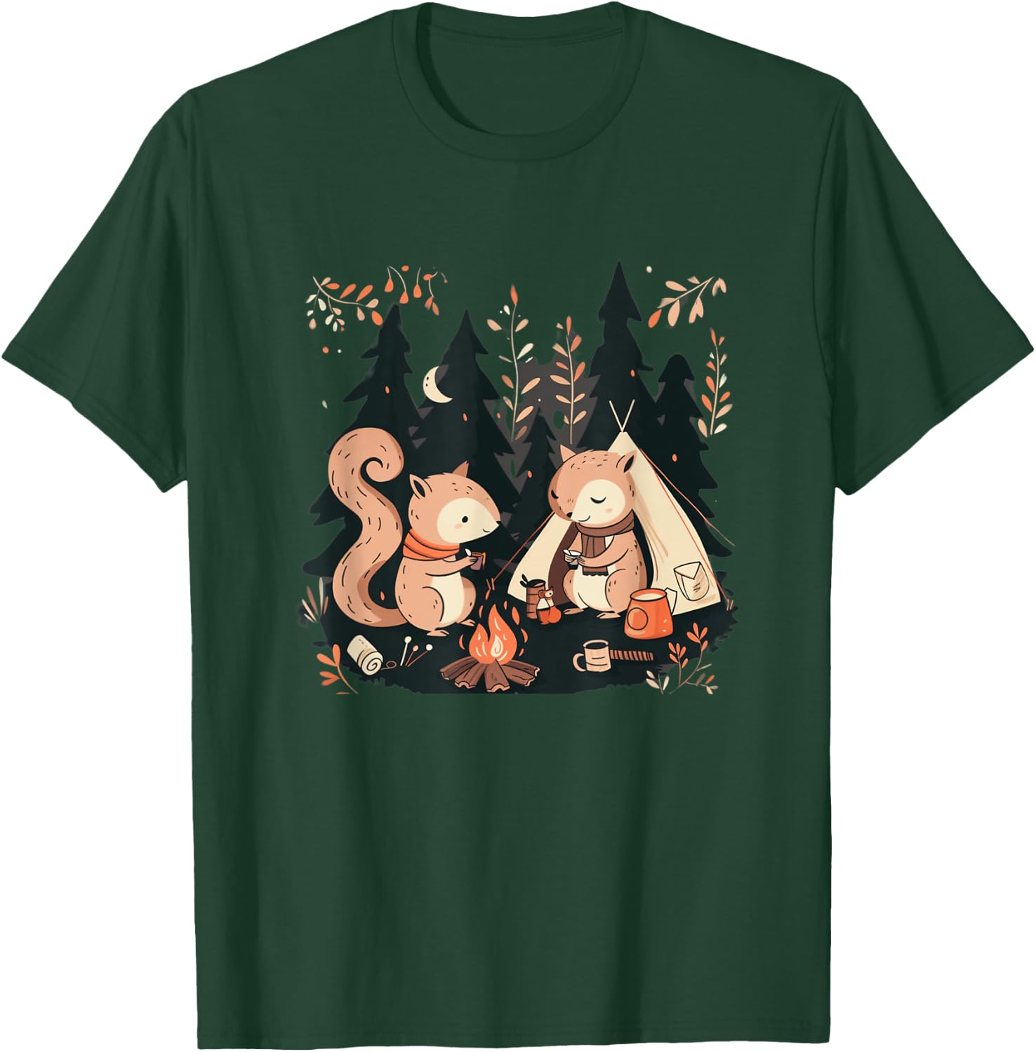 Camping Squirrels T-Shirt - T-Shirt | Forest
