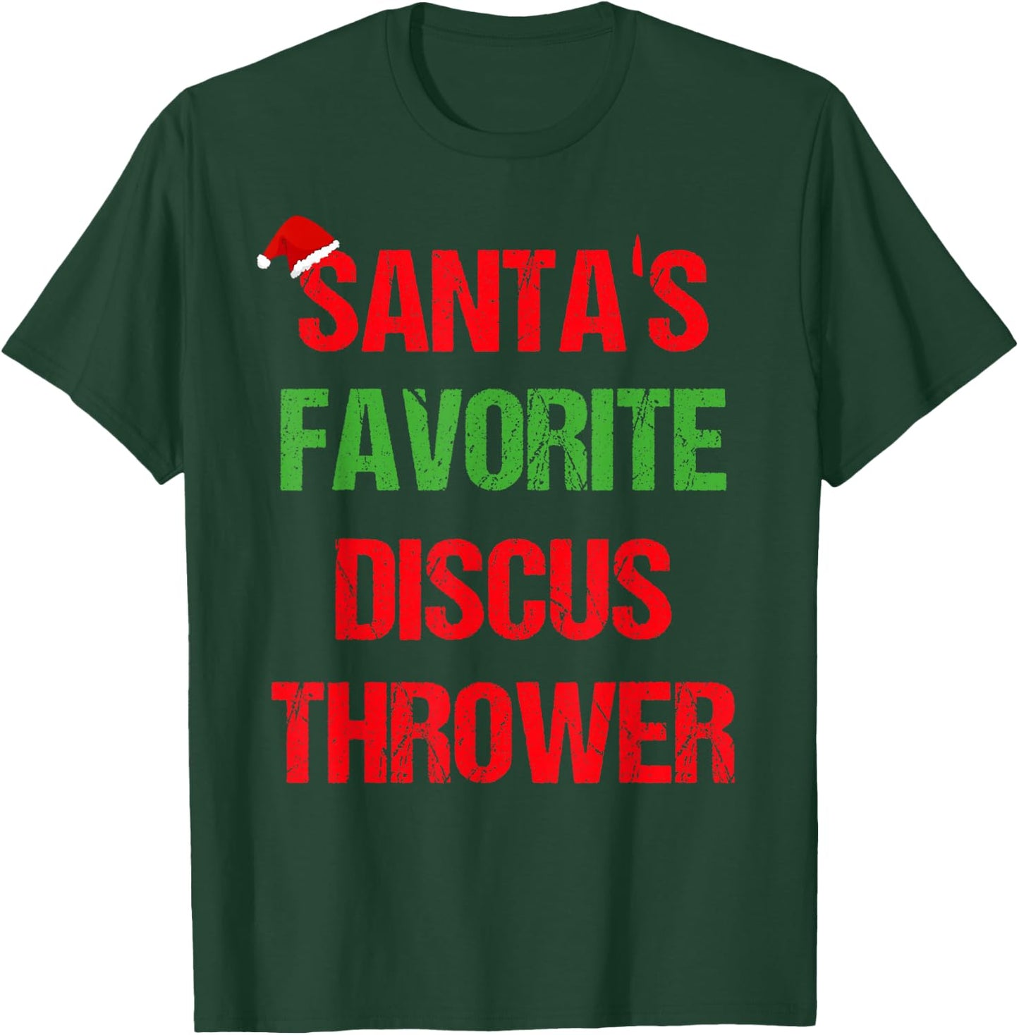 Discus Thrower Funny Pajama Christmas Gift T-Shirt - T-Shirt | Forest