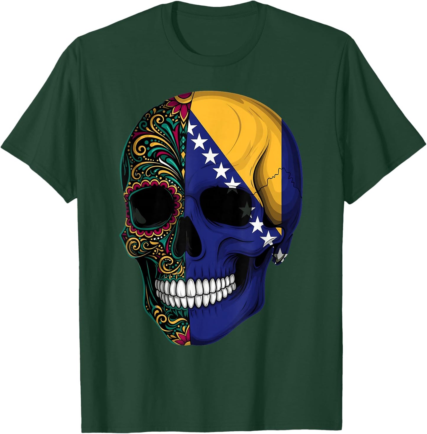 Bosnien Flagge Bosnien und Herzegowina Wurzeln T-Shirt - T-Shirt | Forest