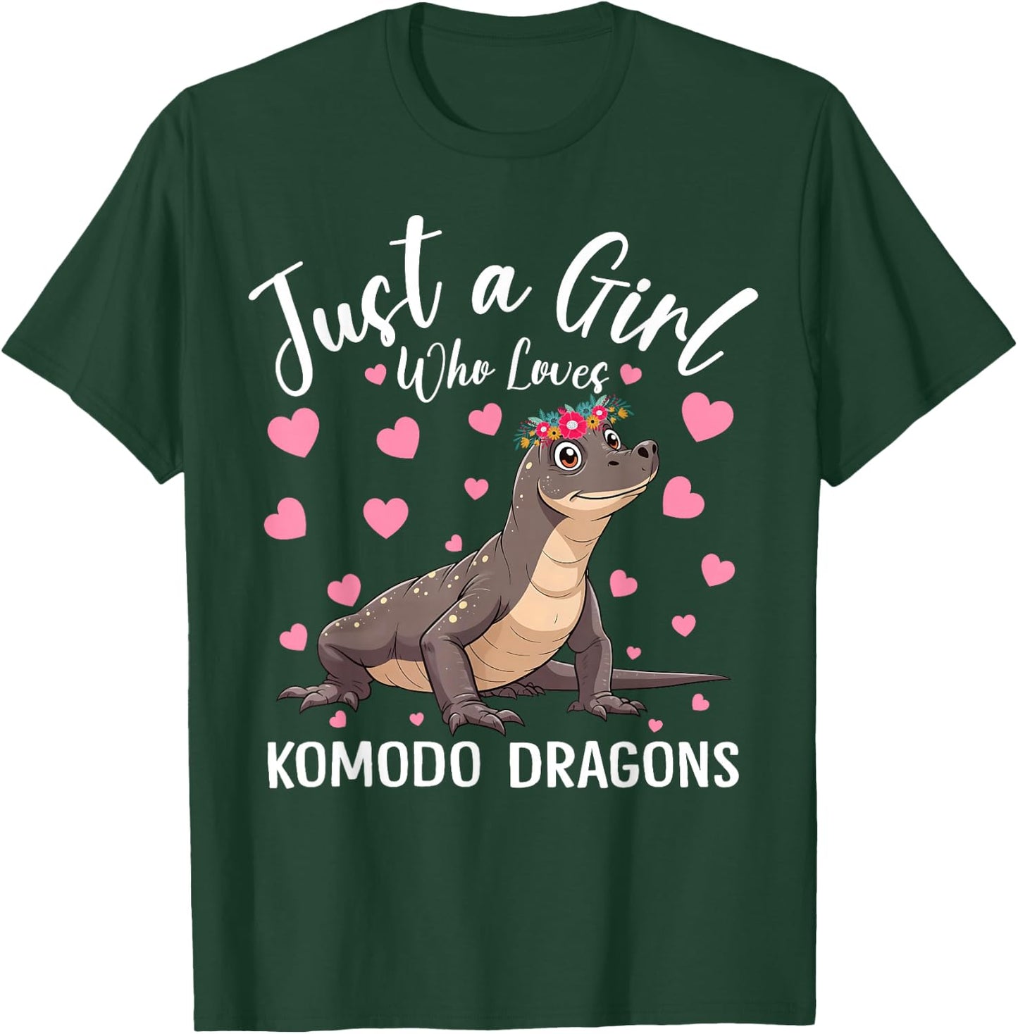 Just A Girl Who Loves Komodo Dragons Women And Girls T-Shirt - T-Shirt | Forest