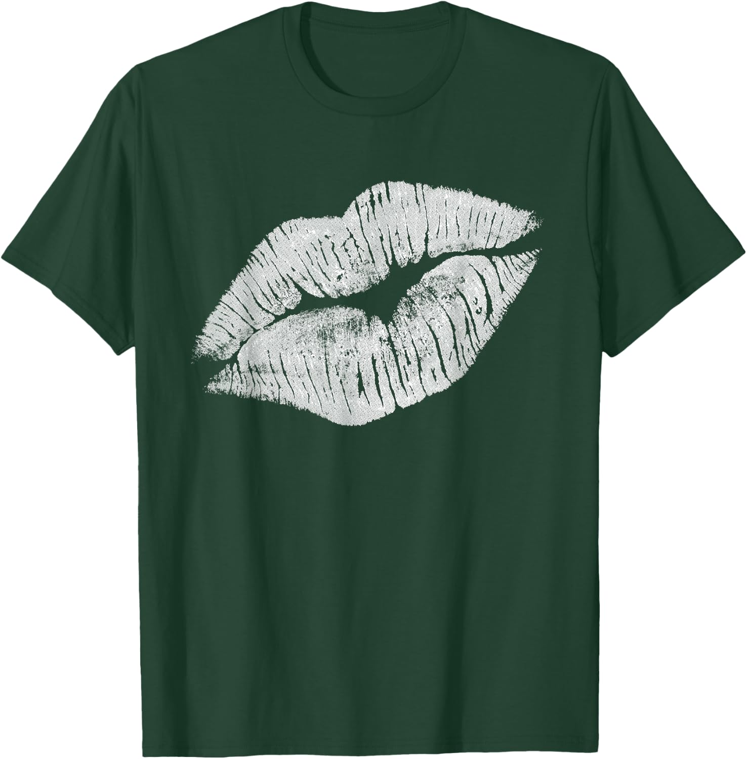 White Kissing Lipstick | Perfect 80s Party Design T-Shirt - T-Shirt | Forest