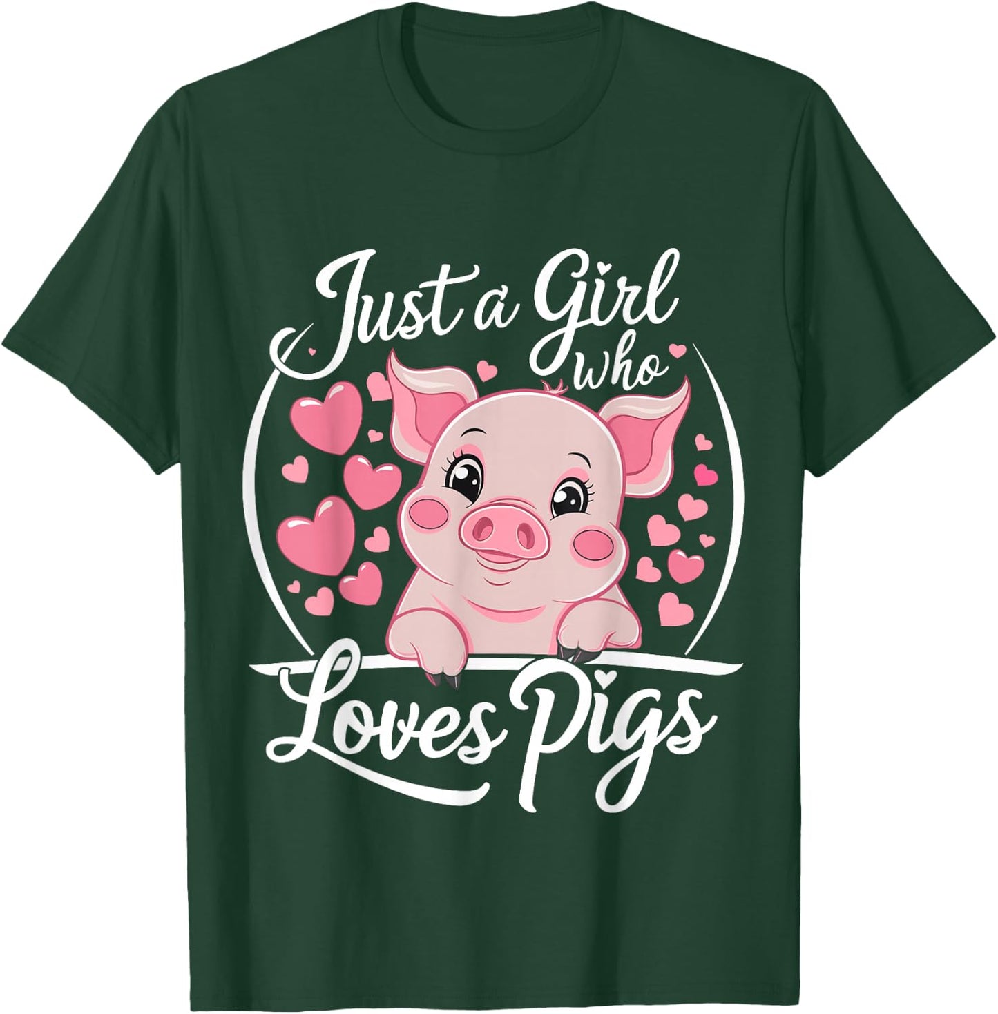 Pig Lover Just A Girl Who Loves Pigs T-Shirt - T-Shirt | Forest