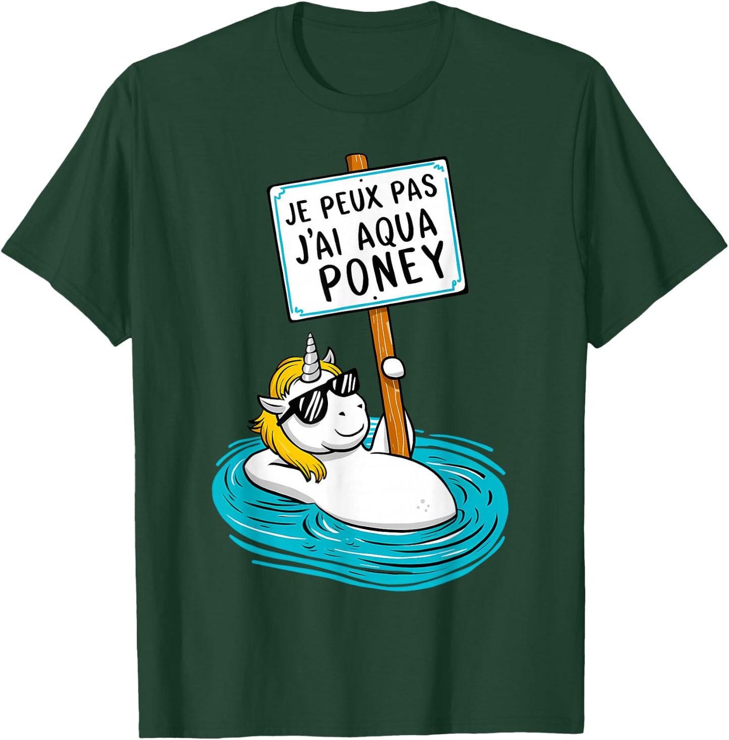 I Can't Have Aqua Pony , Black, S T-Shirt - T-Shirt | Forest