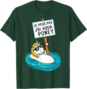 I Can't Have Aqua Pony , Black, S T-Shirt - T-Shirt | Forest