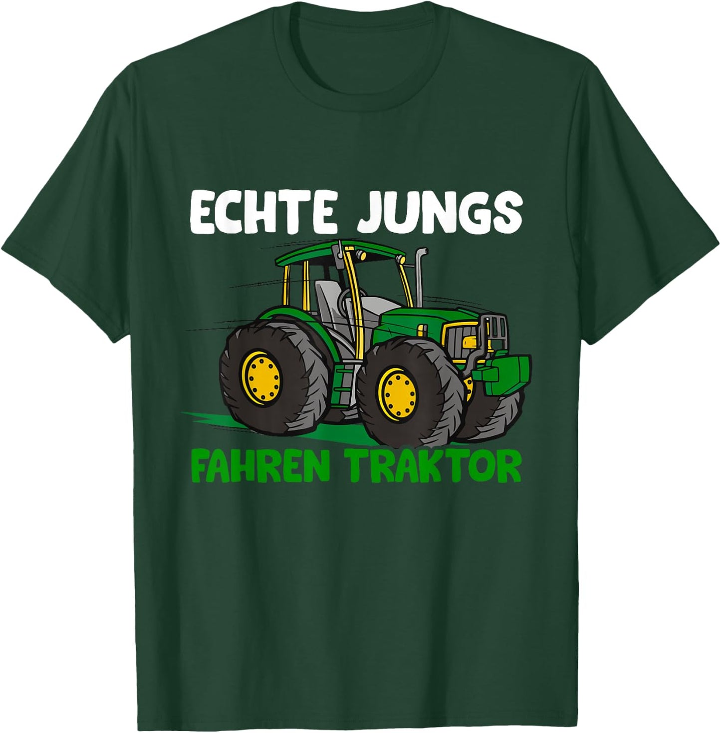 Children's with German Text "Echte Jungs fahren" ("Echte Boys"), black, s T-Shirt - T-Shirt | Forest