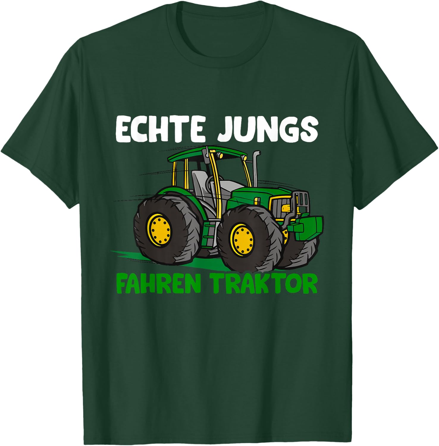 Children's with German Text "Echte Jungs fahren" ("Echte Boys"), black, s T-Shirt - T-Shirt | Forest
