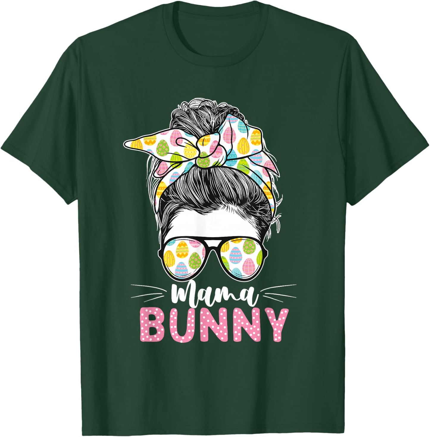Mama Bunny - Leopard Sunglasses Easter Sunday Bunny T-Shirt - T-Shirt | Forest