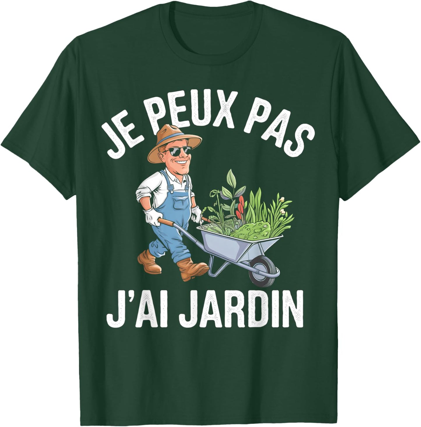 Je Peux Pas J'ai Jardin Gardening Gardener Vegetable Garden Humour , Black, S T-Shirt - T-Shirt | Forest