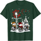 Merry Christmas Snowman Leopard Buffalo Red Plaid Men Women T-Shirt - T-Shirt | Forest