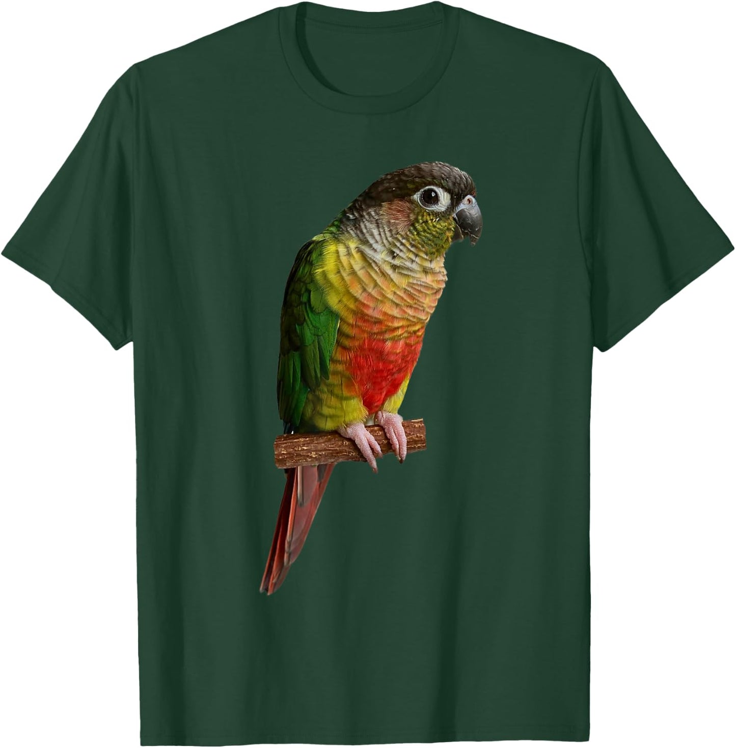 Green cheek Conure Parrot Bird Parakeet and men T-Shirt - T-Shirt | Forest