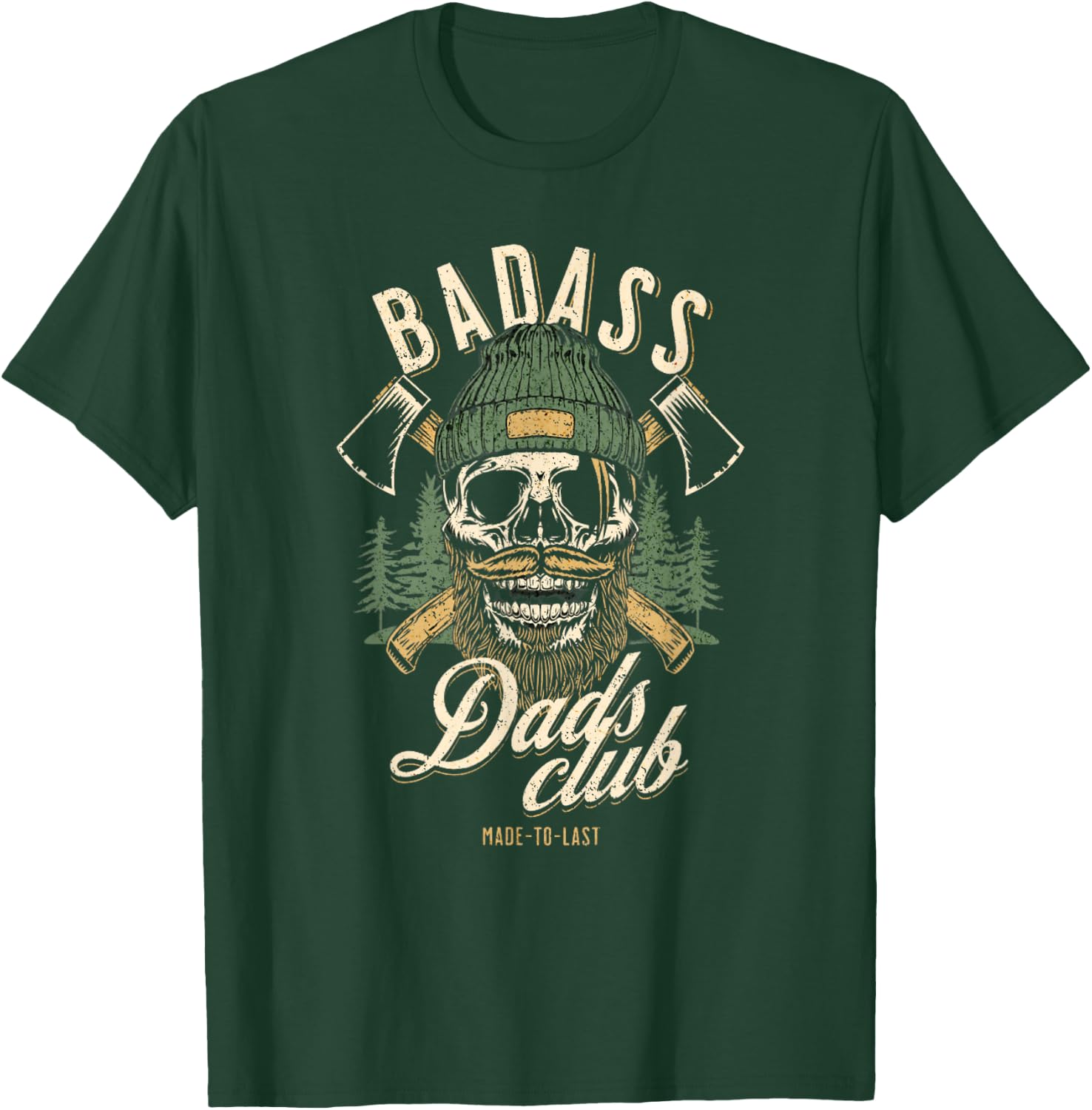 Badass Dads Club T Funny Birthday Stepdad T T-Shirt - T-Shirt | Forest
