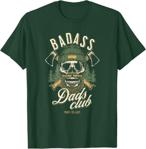 Badass Dads Club T Funny Birthday Stepdad T T-Shirt - T-Shirt | Forest