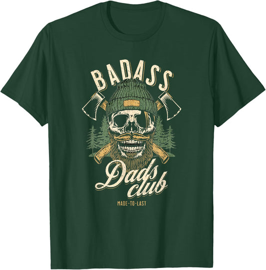 Badass Dads Club T Funny Birthday Stepdad T T-Shirt - T-Shirt | Forest
