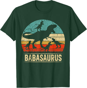 Baba Dinosaur T Rex Babasaurus 4 kids Family Matching T-Shirt - T-Shirt | Forest