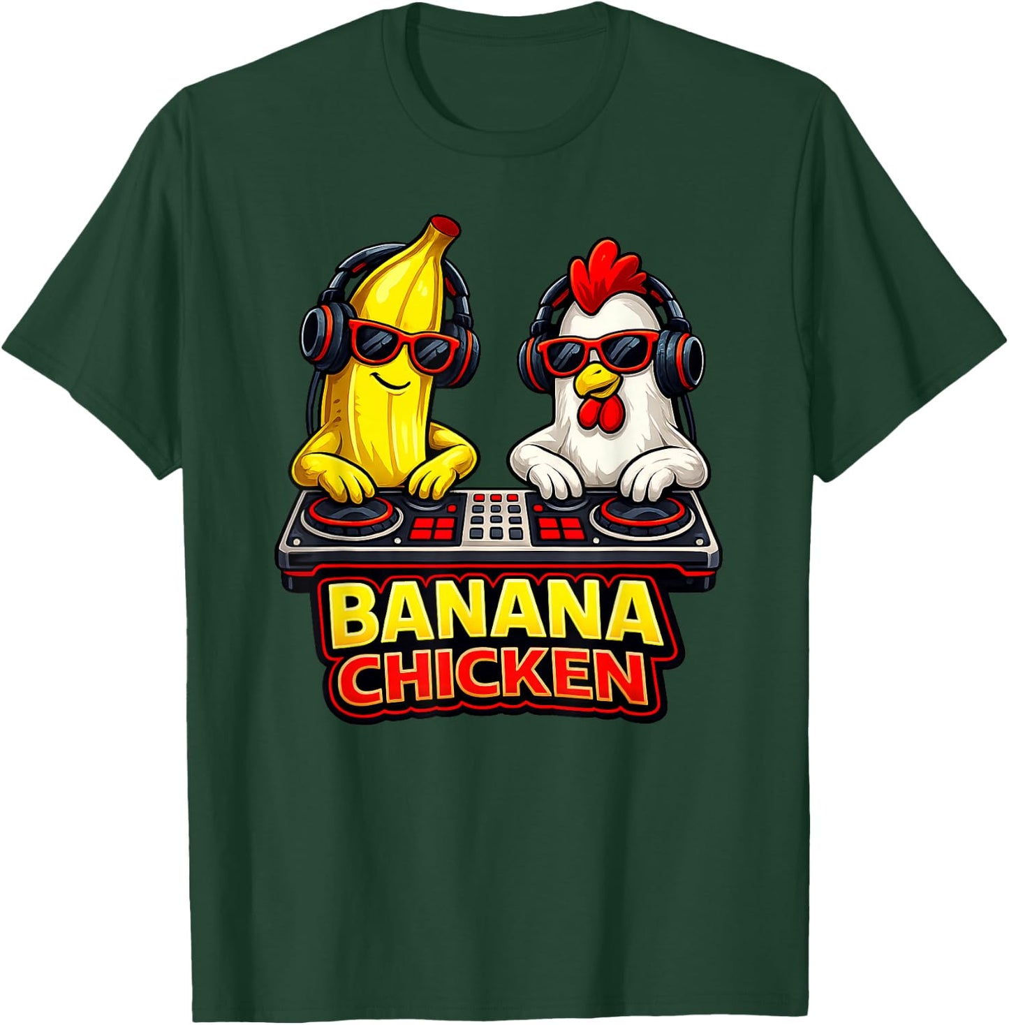 Chicken Banana Boys Kids Youth Funny T-Shirt - T-Shirt | Forest