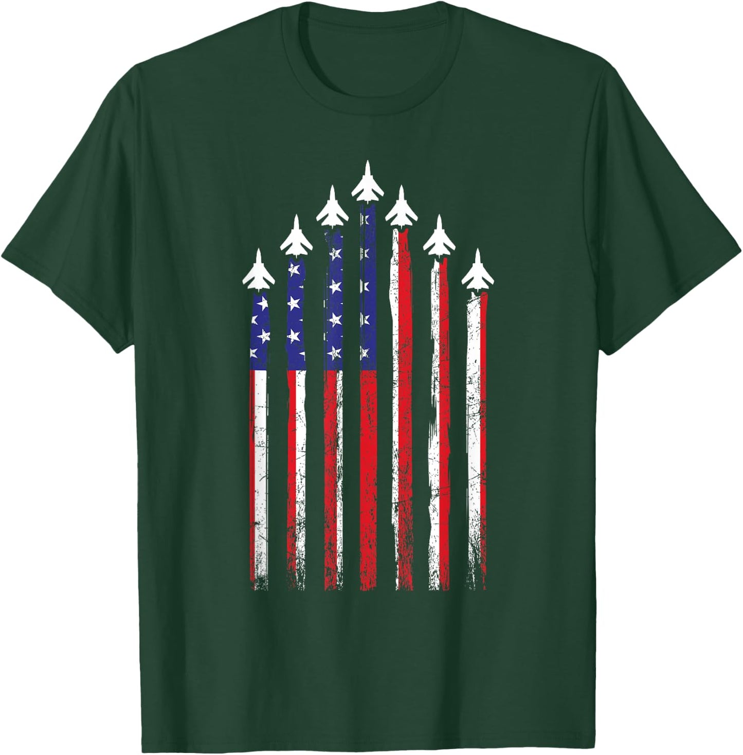 Air Force US Veterans 4th of July American Flag independence T-Shirt - T-Shirt | Forest