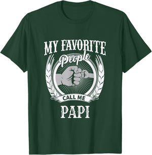 My Favorite People Call Me Papi French Grandpa T-Shirt - T-Shirt | Forest