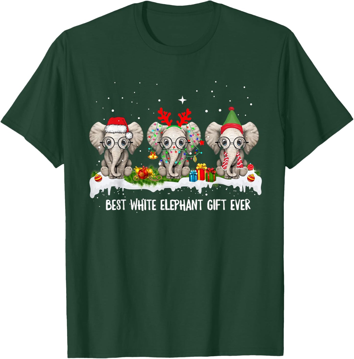 Best White Elephant Gift Ever Funny For Merry Christmas T-Shirt - T-Shirt | Forest