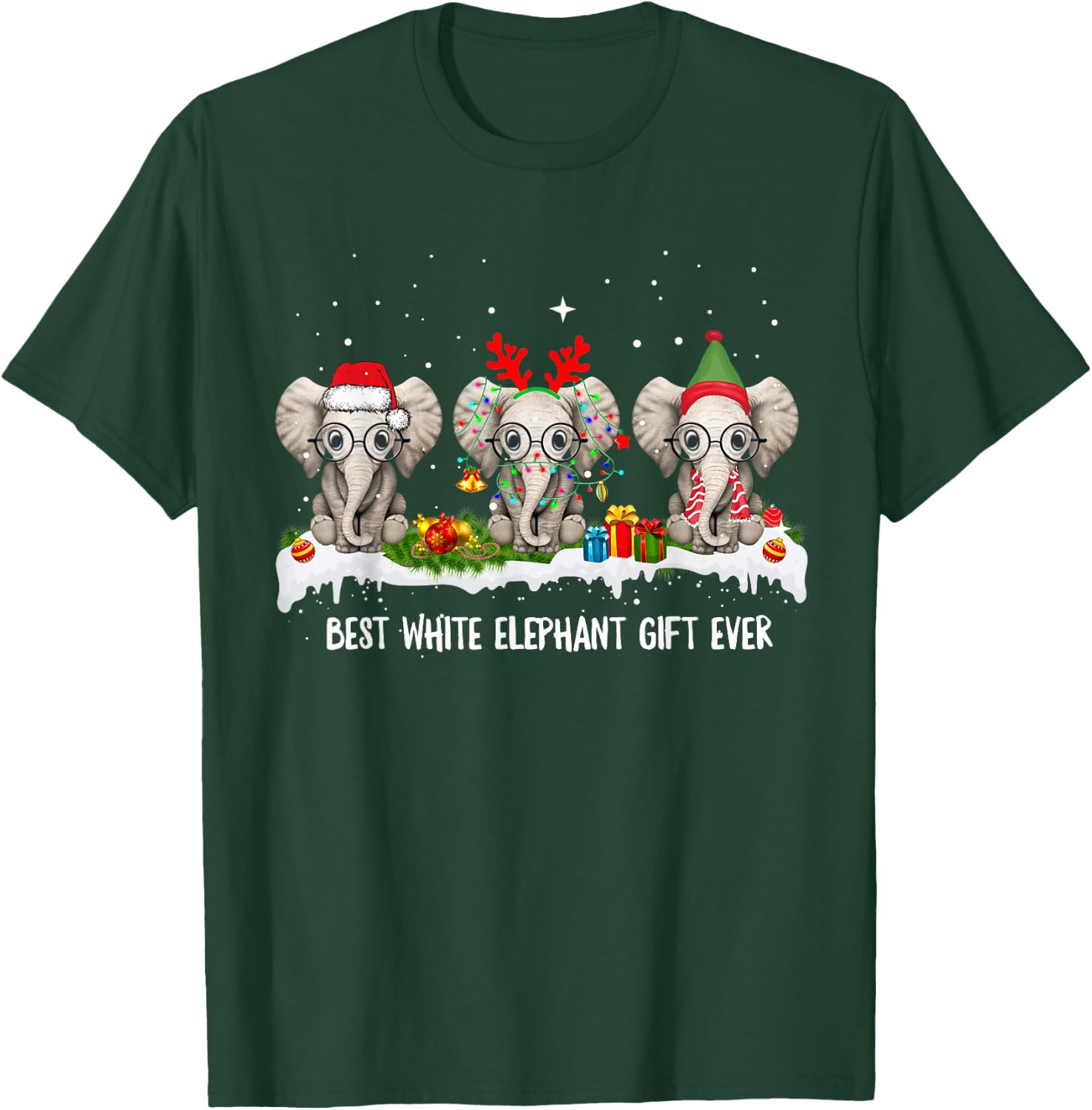 Best White Elephant Gift Ever Funny For Merry Christmas T-Shirt - T-Shirt | Forest
