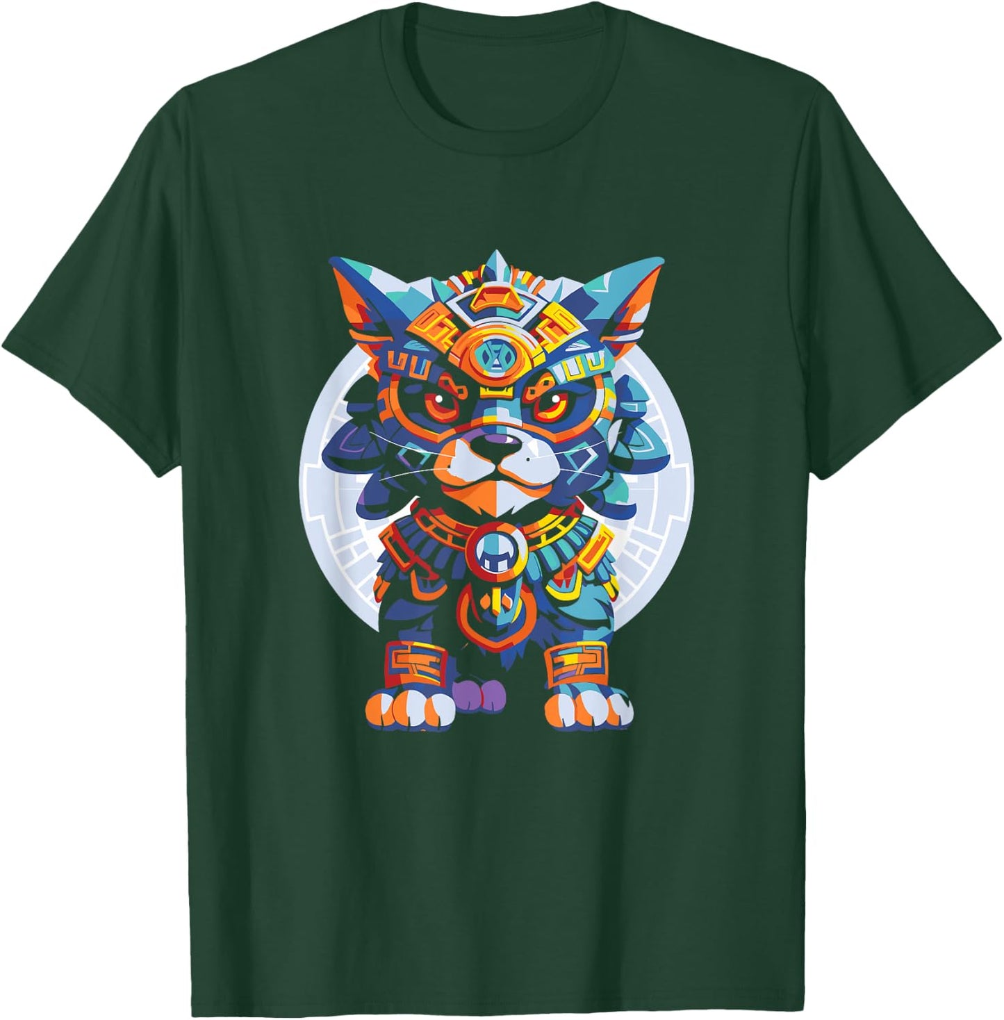 Aztec Jaguar Warrior Aztec Culture Mayan Indigenous T-Shirt - T-Shirt | Forest