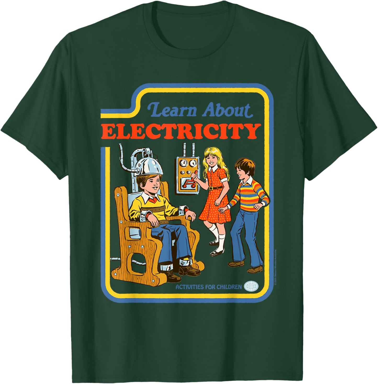 Learn About Electricity Sarcastic Retro Funny Adult Humor T-Shirt - T-Shirt | Forest