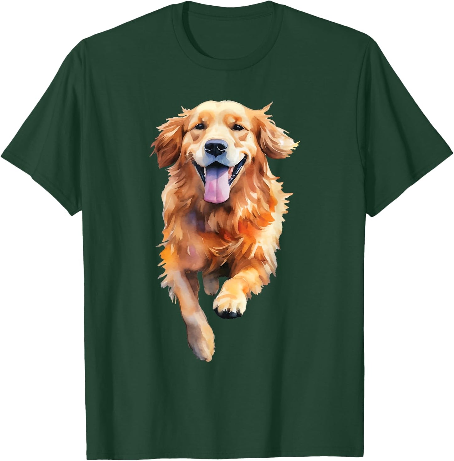 Golden Retriever Illustration Art - Dog Owner Pet Lover Men Women Girls Kids T-Shirt - T-Shirt | Forest