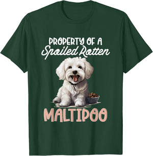 Maltipoo Dog Breed Pet Property of a spoiled rotten Maltipoo T-Shirt - T-Shirt | Forest