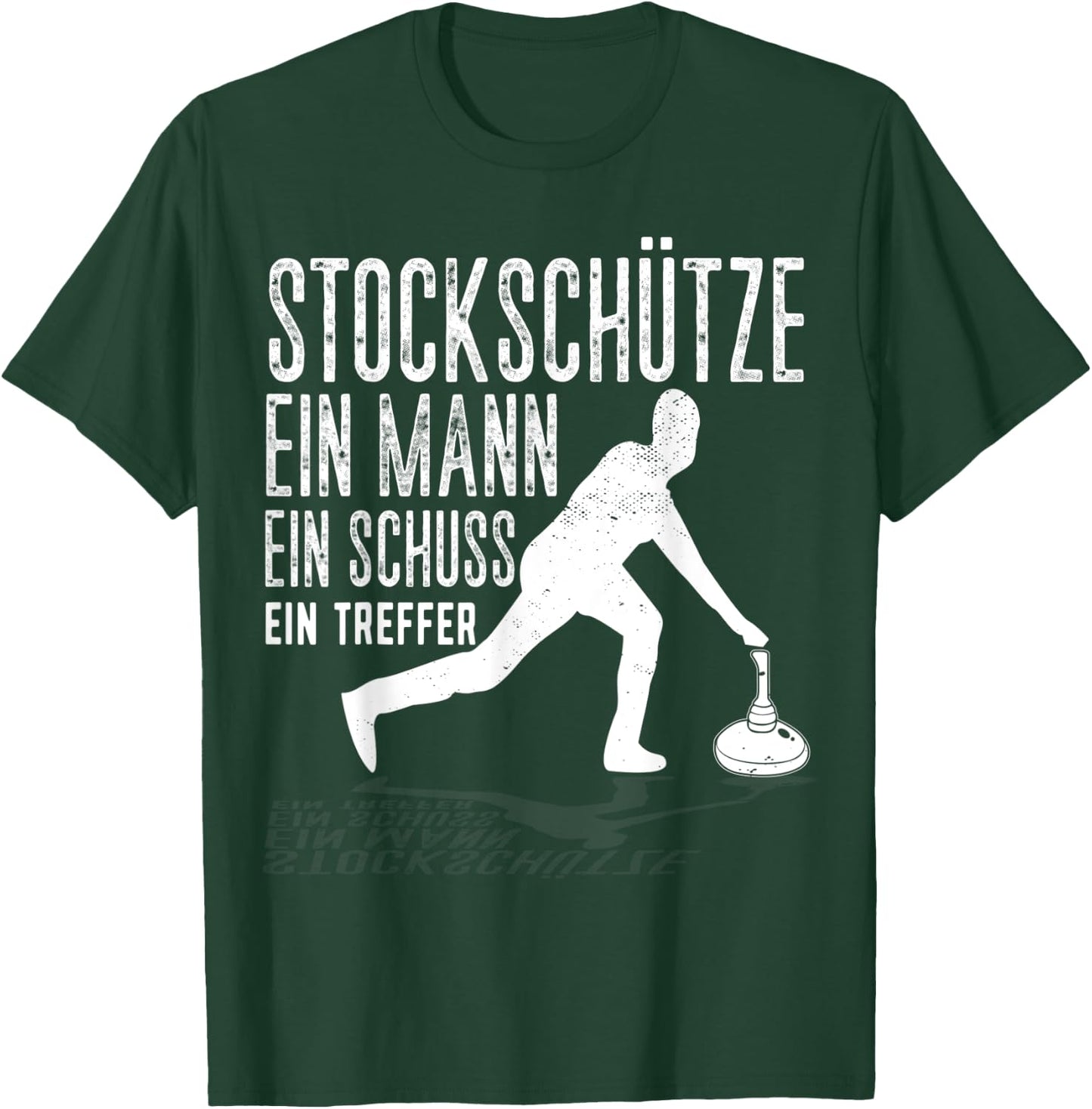 Eisstock Eistockschießen Stockschütze T-Shirt - T-Shirt | Forest