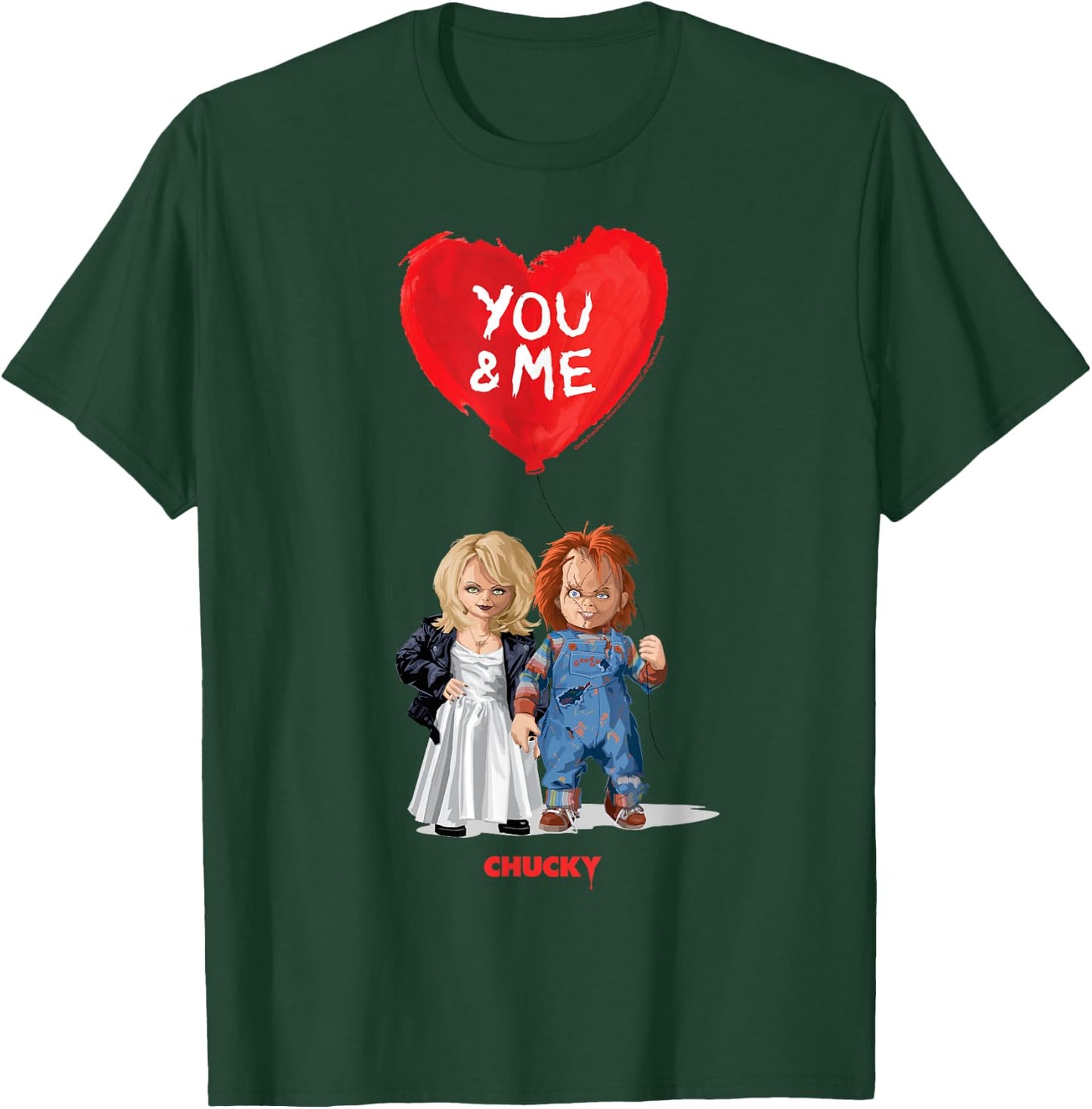 Chucky & Tiffany Blood Red Balloon T-Shirt - T-Shirt | Forest