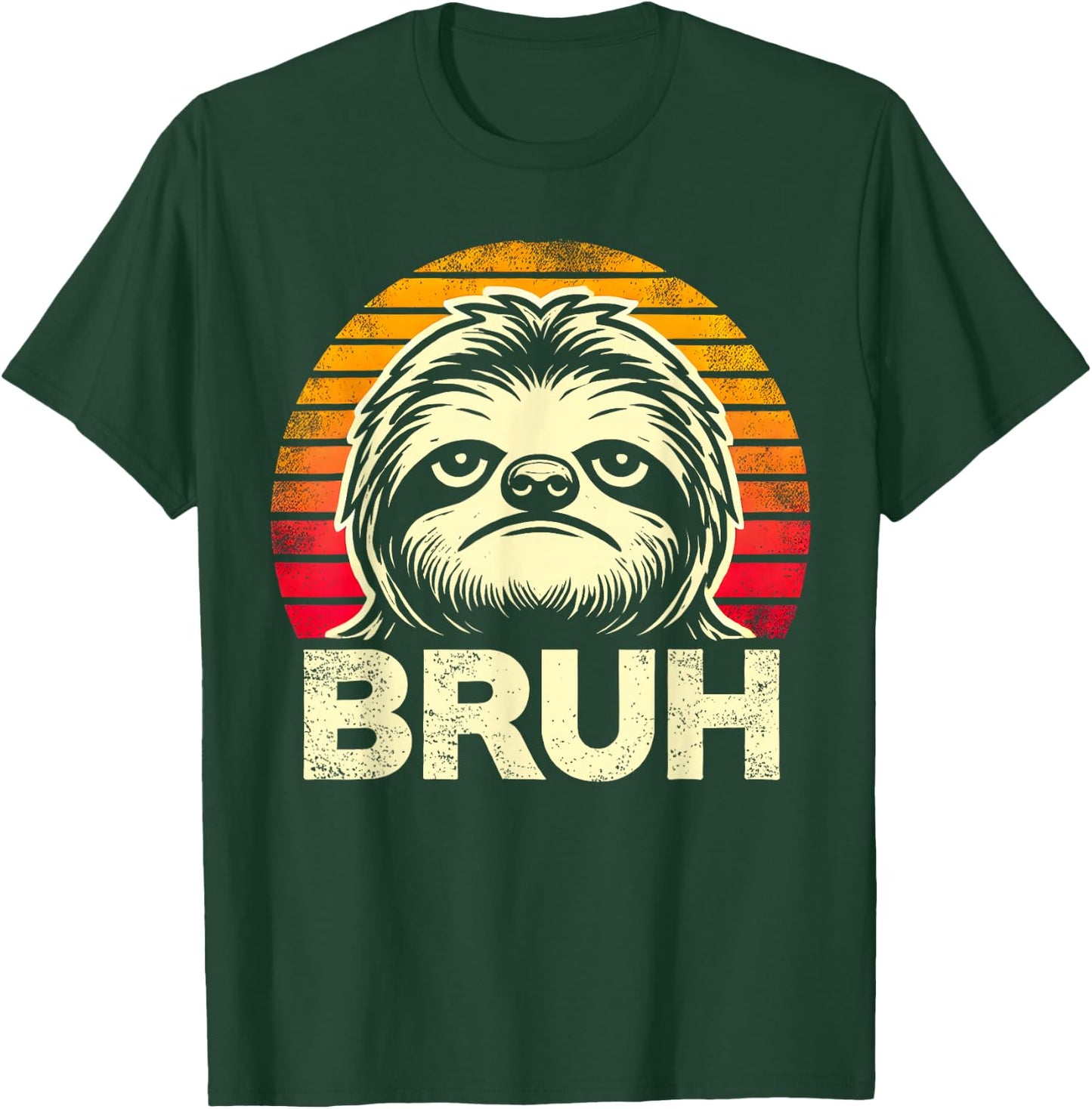 Funny Graphic Meme Sloth Bruh For Boys Girls Men Women T-Shirt - T-Shirt | Forest