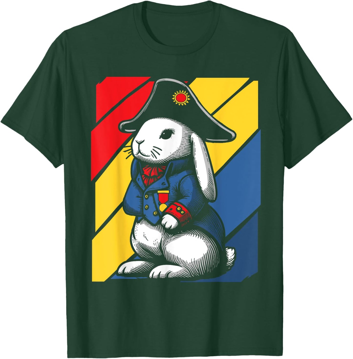 Napoleon Bonaparte Bunny French History Rabbit T-Shirt - T-Shirt | Forest