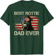 Best Rottie Dad Ever Rottweiler American Flag Gift T-Shirt - T-Shirt | Forest