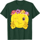 Peace Emoticon Winking Flower Crown T-Shirt - T-Shirt | Forest