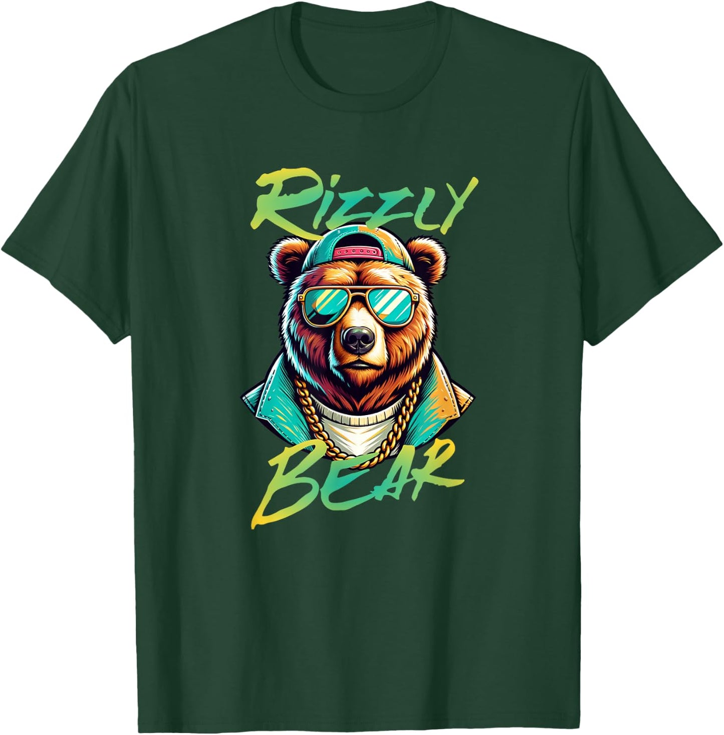 Rizzly Bear funny Gen Alpha viral influencer slang T-Shirt - T-Shirt | Forest