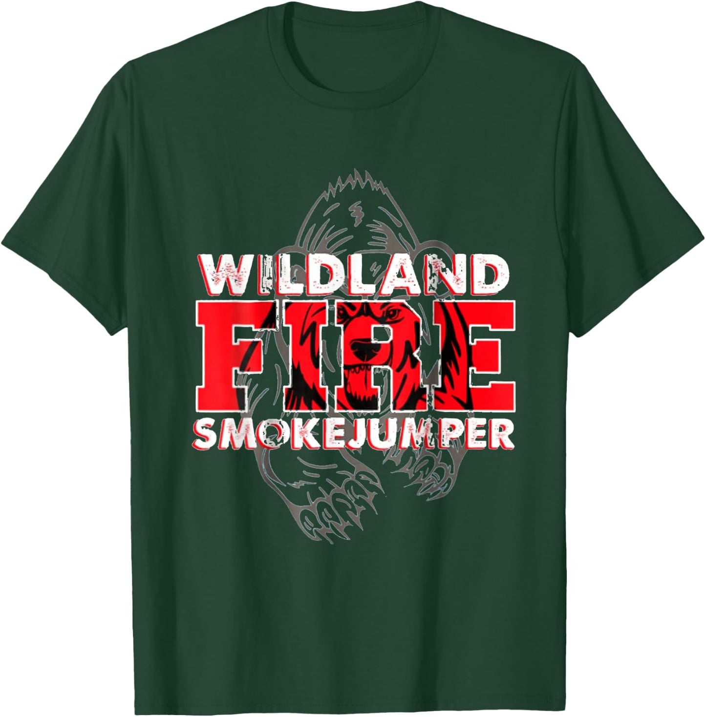 Vintage Design Fire Firefighter Smoke Jumper Rescue T-Shirt - T-Shirt | Forest