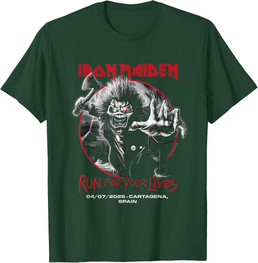 Iron Maiden Run for Your Lives Tour 2026 Cartagena T-Shirt - T-Shirt | Forest