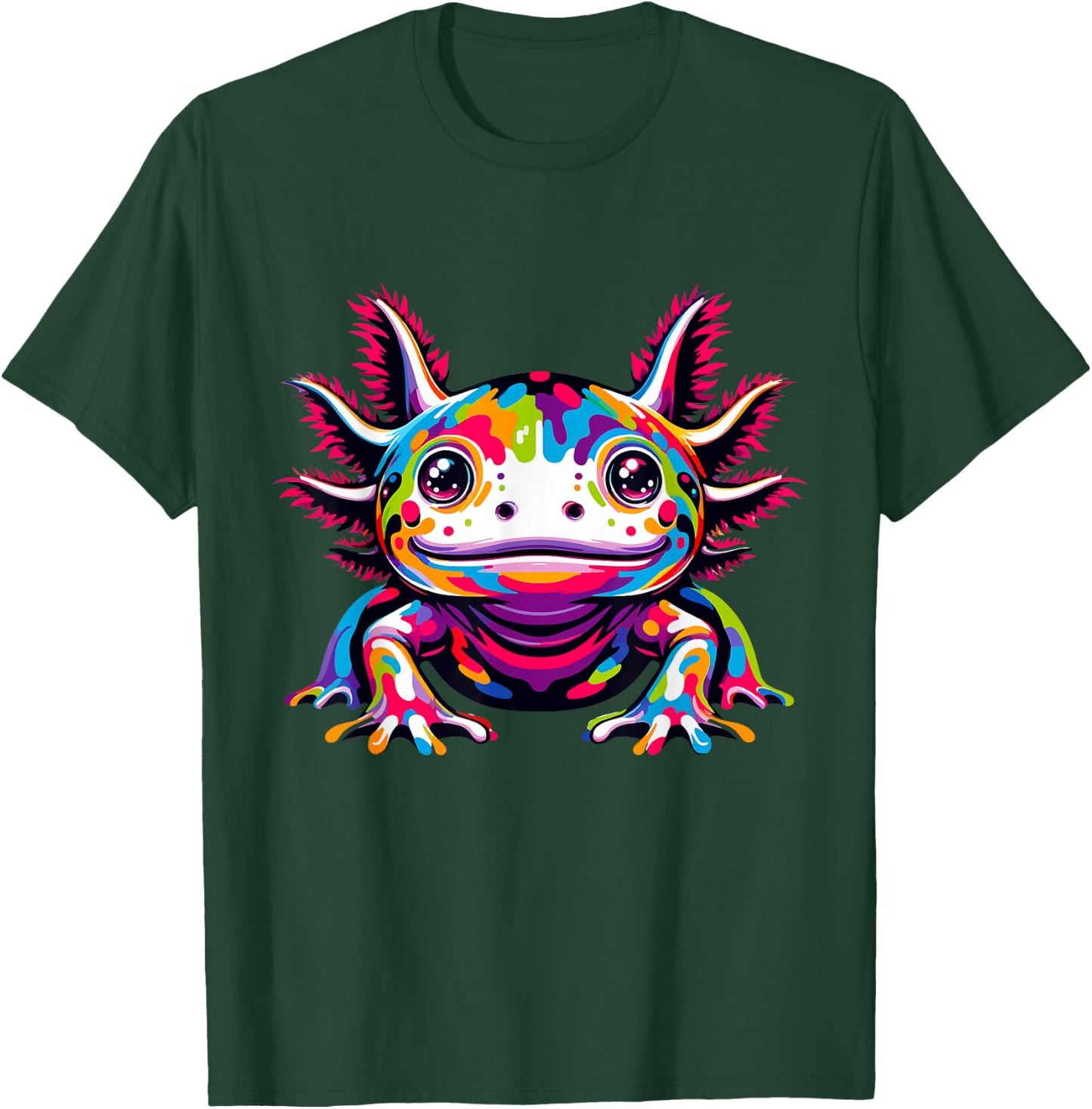 Axolotl rainbow Kawaii colorful love Axolotls herpetologist T-Shirt - T-Shirt | Forest