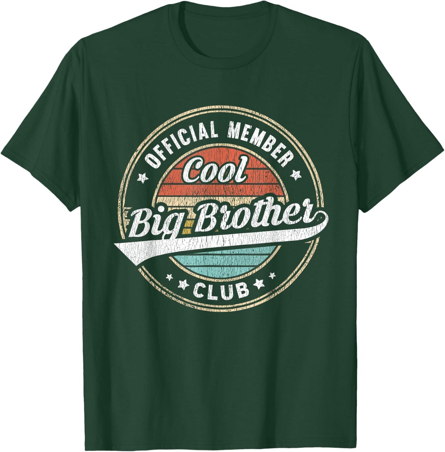 Official Member Cool Big Brother Club Funny Big Bro T-Shirt - T-Shirt | Forest