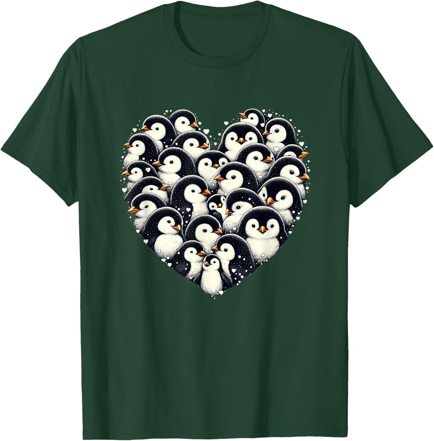 Penguins Love Beautiful Colorful Penguin Art Animal T-Shirt - T-Shirt | Forest