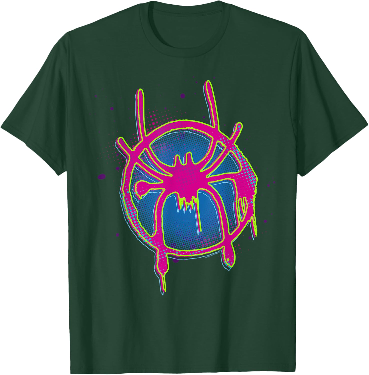 Marvel Spider-Man: Into The Spider-Verse Neon Paint Logo T-Shirt - T-Shirt | Forest