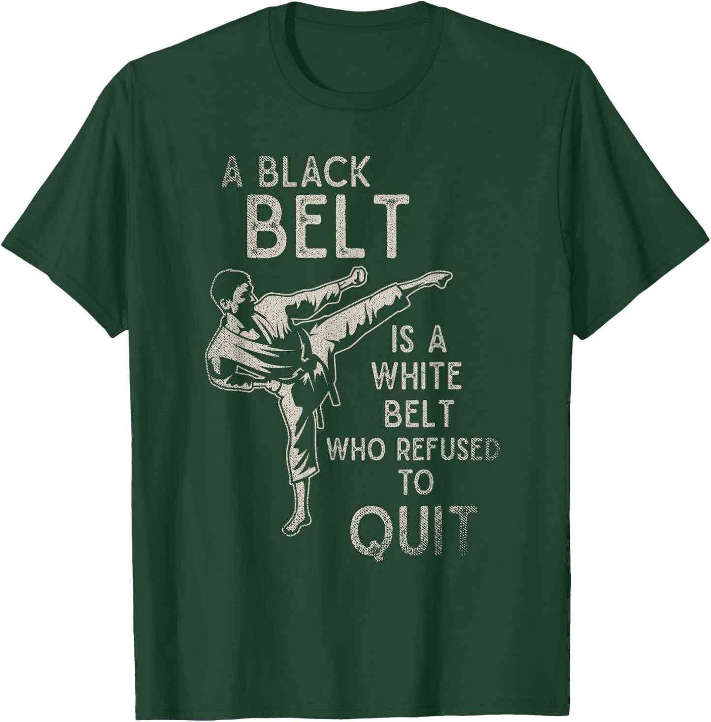 Japan Martial Arts Sparring Ninja Black Belt Karate T-Shirt - T-Shirt | Forest