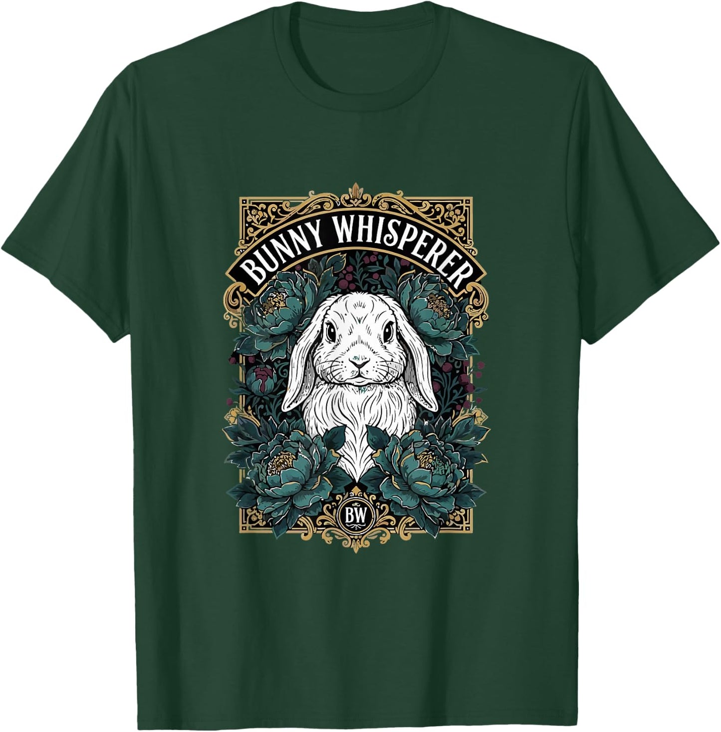 Bunny Whisperer Funny Rabbit Lover Girls Women Kids T-Shirt - T-Shirt | Forest