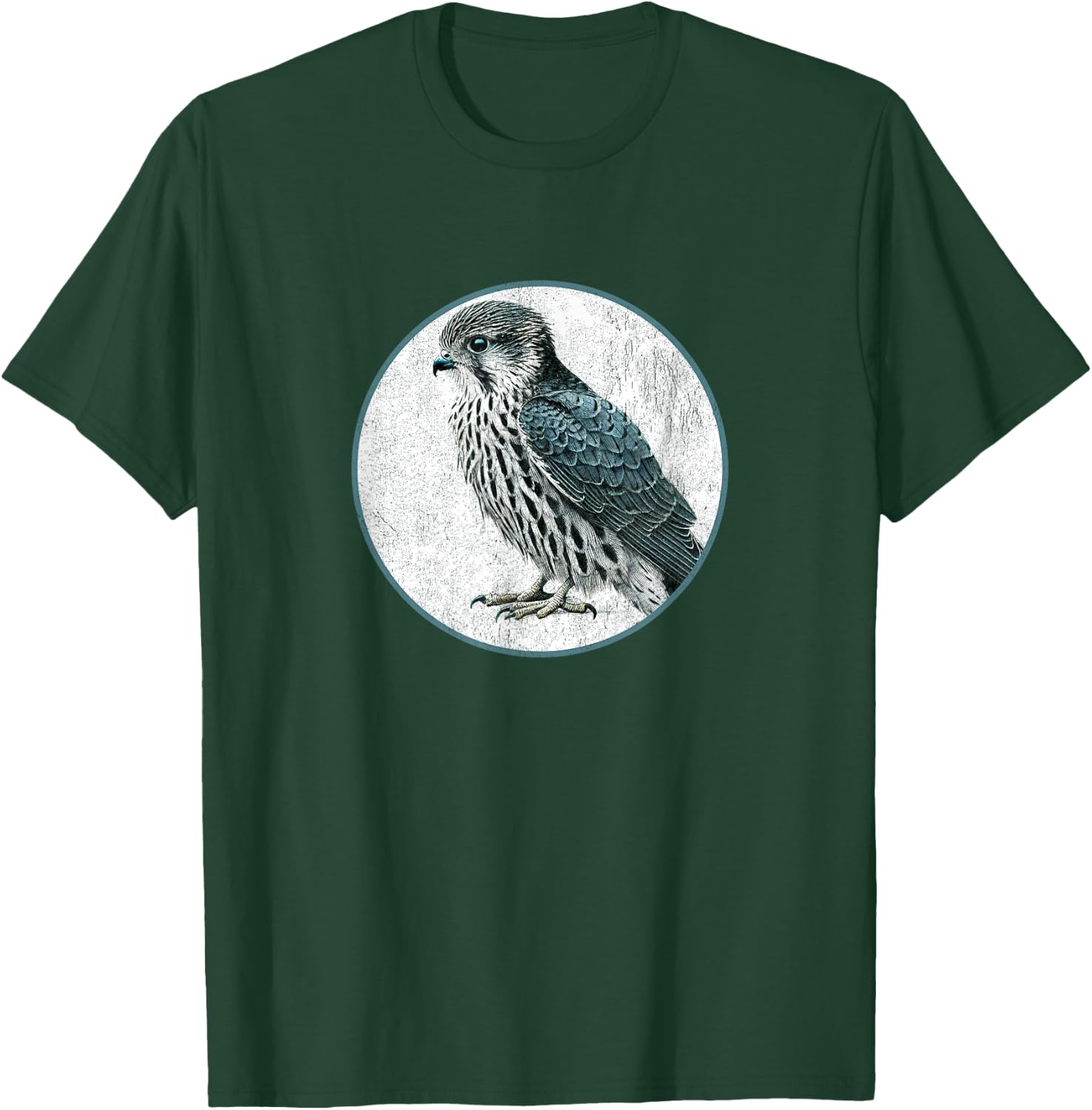 Colorful Retro Merlin Bird Design T-Shirt - T-Shirt | Forest