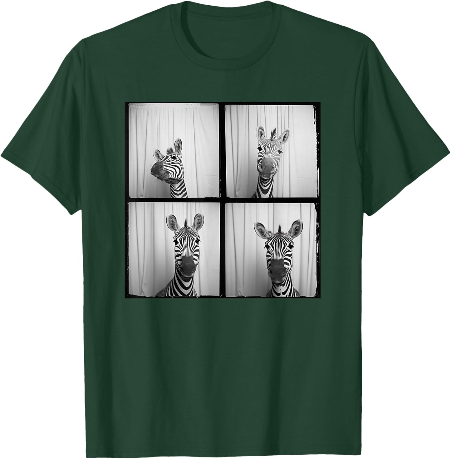 Cute Zebra Face Photobooth Safari Zoo Animal T-Shirt - T-Shirt | Forest