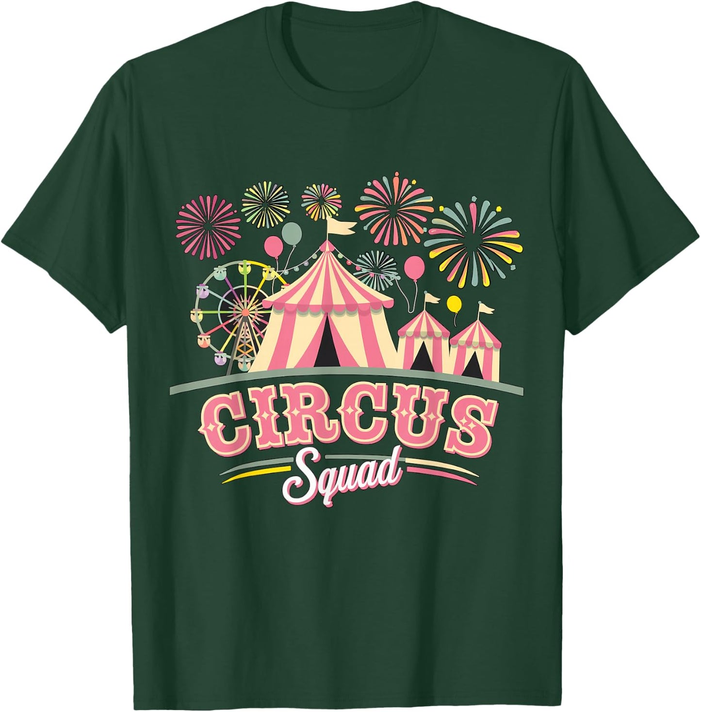 Circus Squad Matching Birthday Circus Staff T-Shirt - T-Shirt | Forest