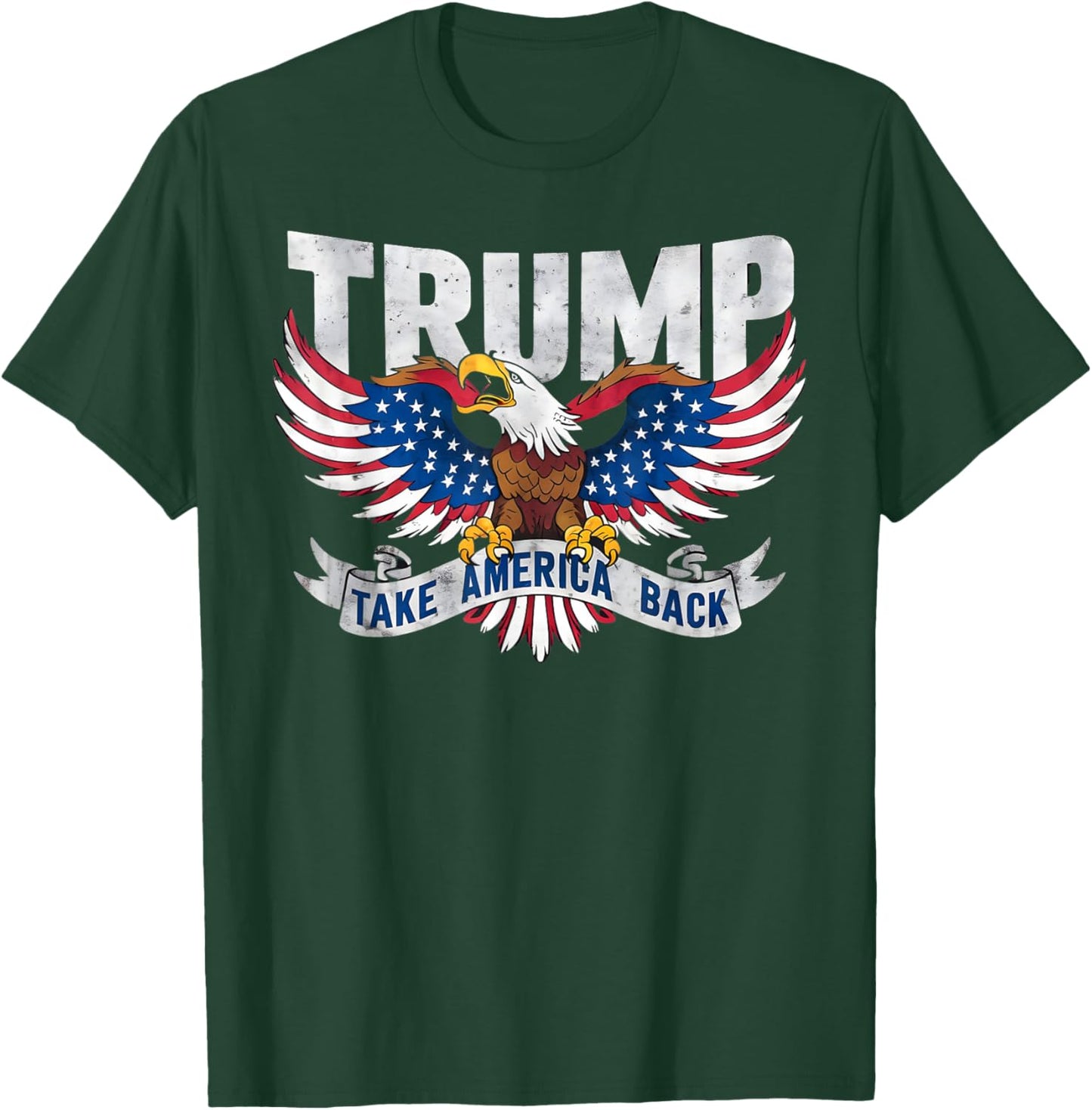 US Flag Eagle Turmp 4th Of July T-Shirt - T-Shirt | Forest