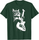 Rock Cat Playing Guitar - Funny Guitar Cat T-Shirt - T-Shirt | Forest