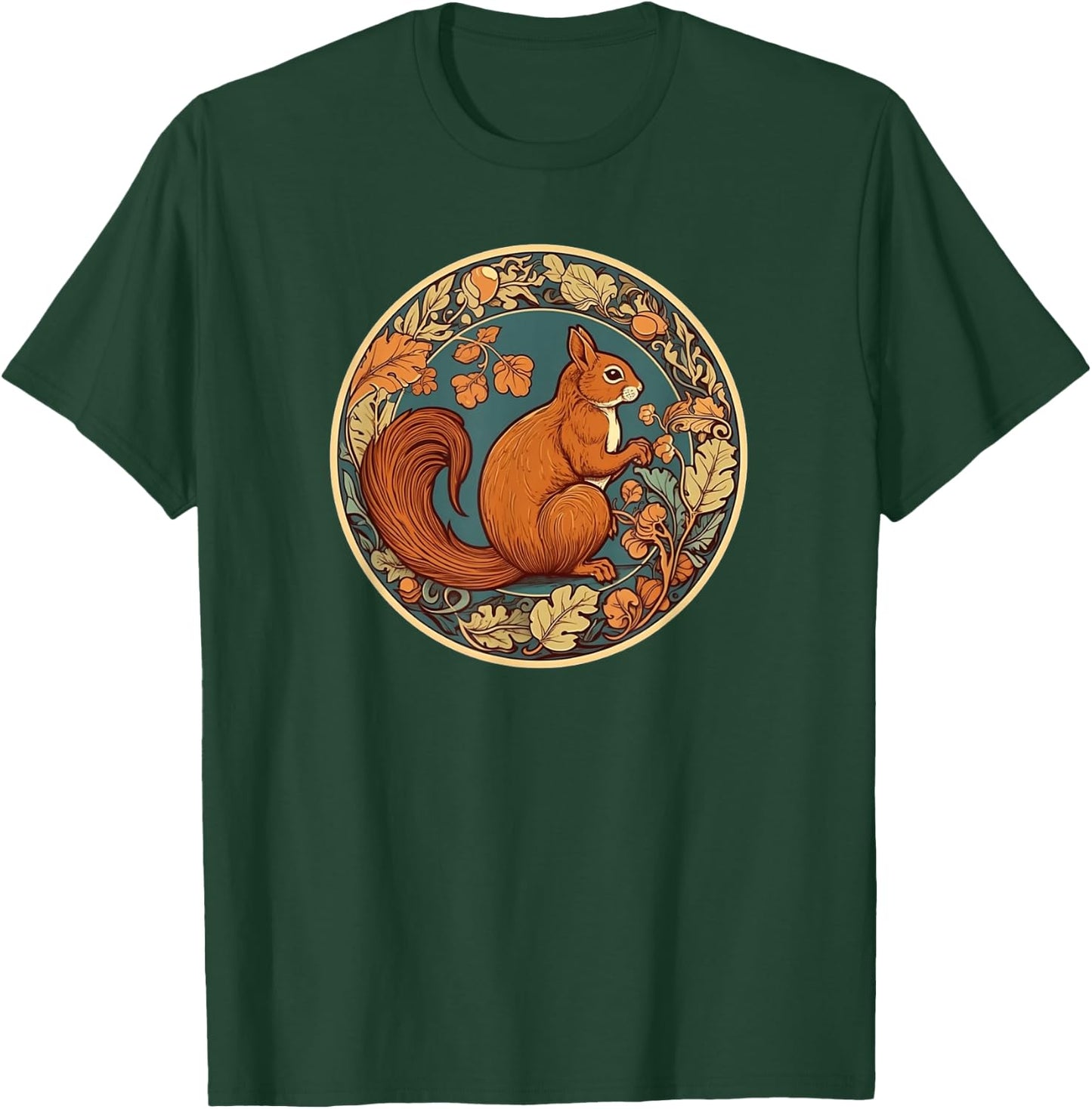 Cute Kids Girls Woodland Retro Vintage Squirrel Lover T-Shirt - T-Shirt | Forest