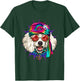 Tie Dye Hippie Poodle Hippiness Peace Love Dog T-Shirt - T-Shirt | Forest