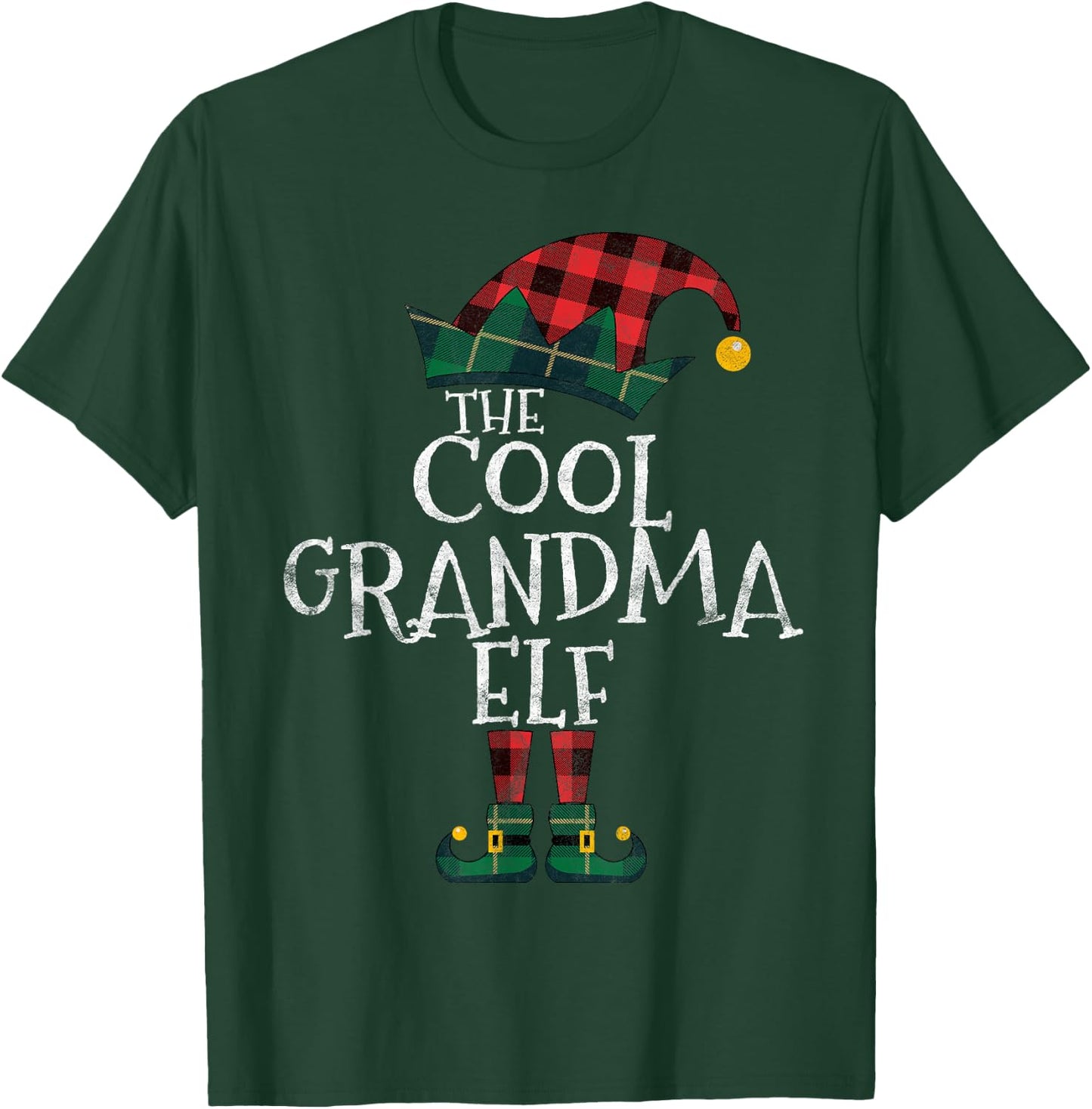 The Cool Grandma Elf Matching Family Group Gift Christmas T-Shirt - T-Shirt | Forest
